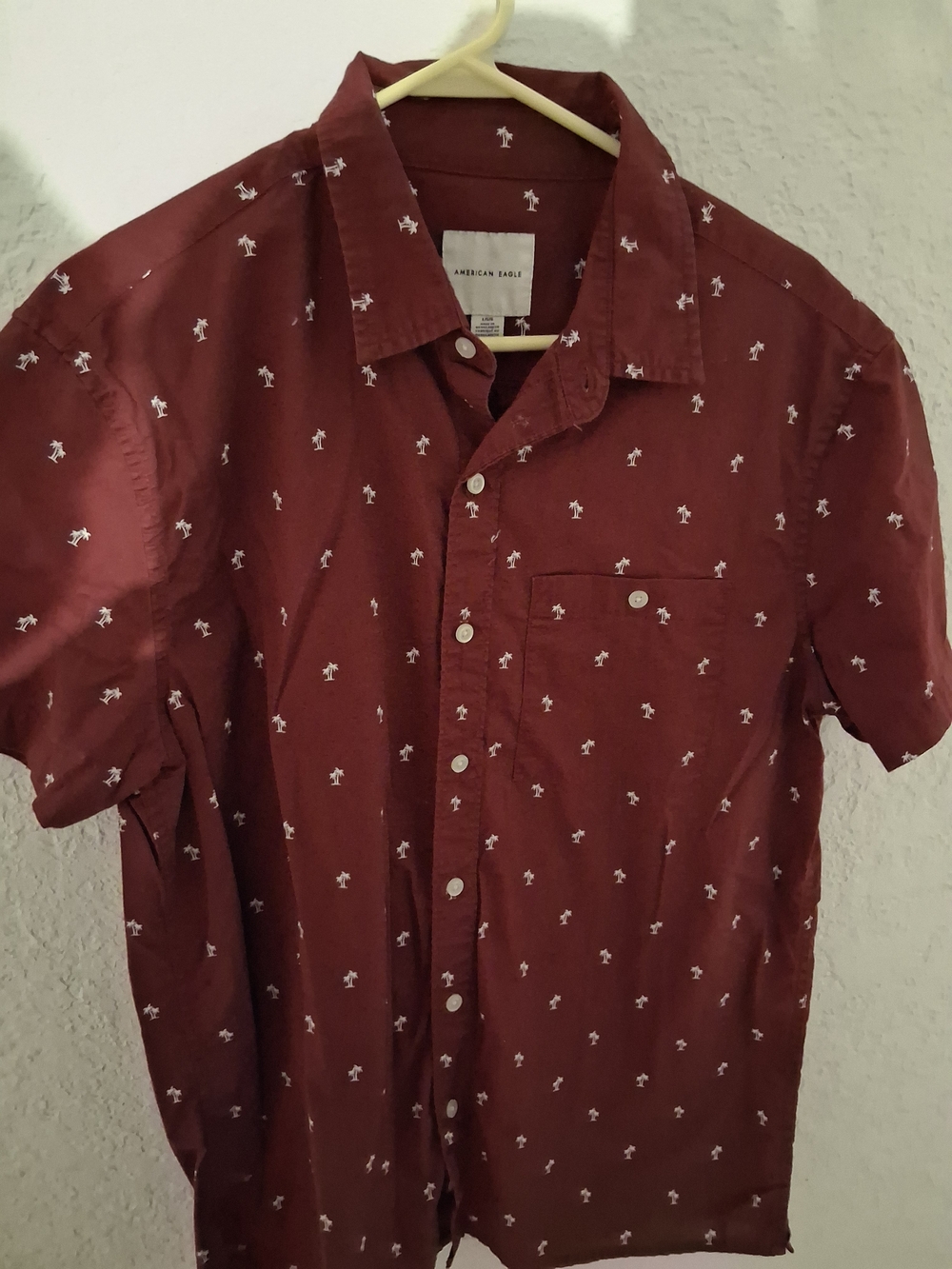 American Eagle Mens Button Up Beach Shirt